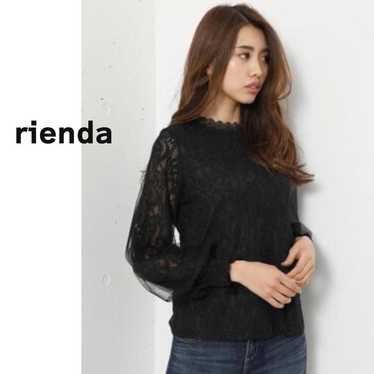 Lienda Blouse Lace Long Sleeve Black High Neck Fr… - image 1