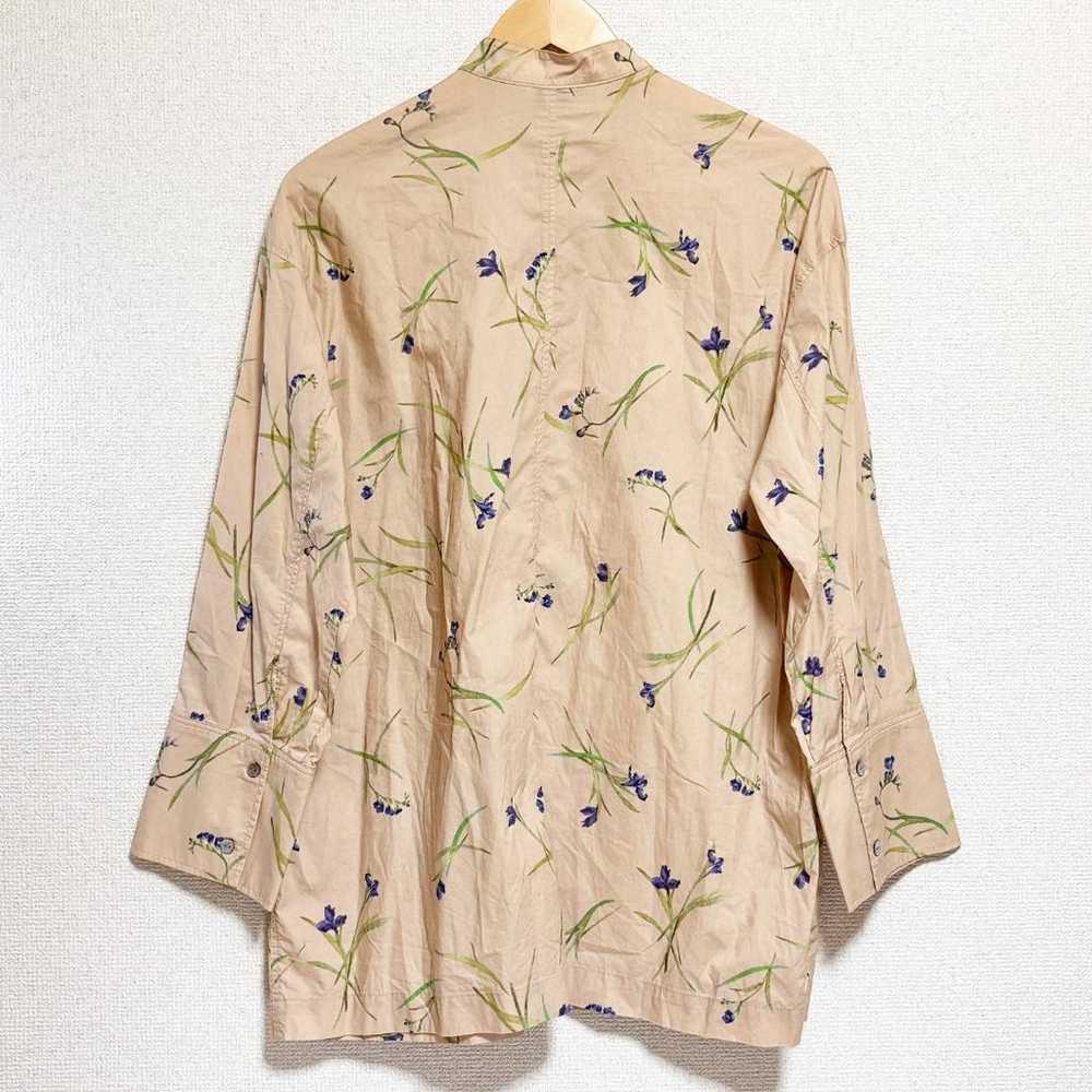 M_ M underscore blouse long sleeve beige floral b… - image 5