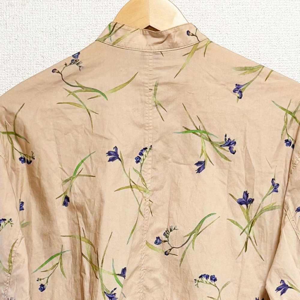 M_ M underscore blouse long sleeve beige floral b… - image 6