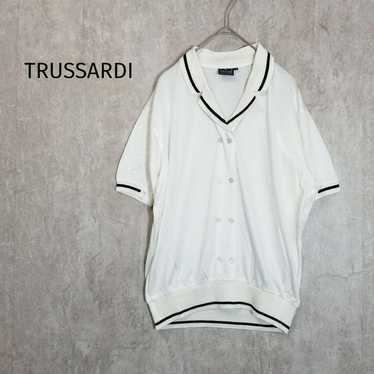 Trussardi【42】Men's Polo Shirt White Short Sleeve … - image 1