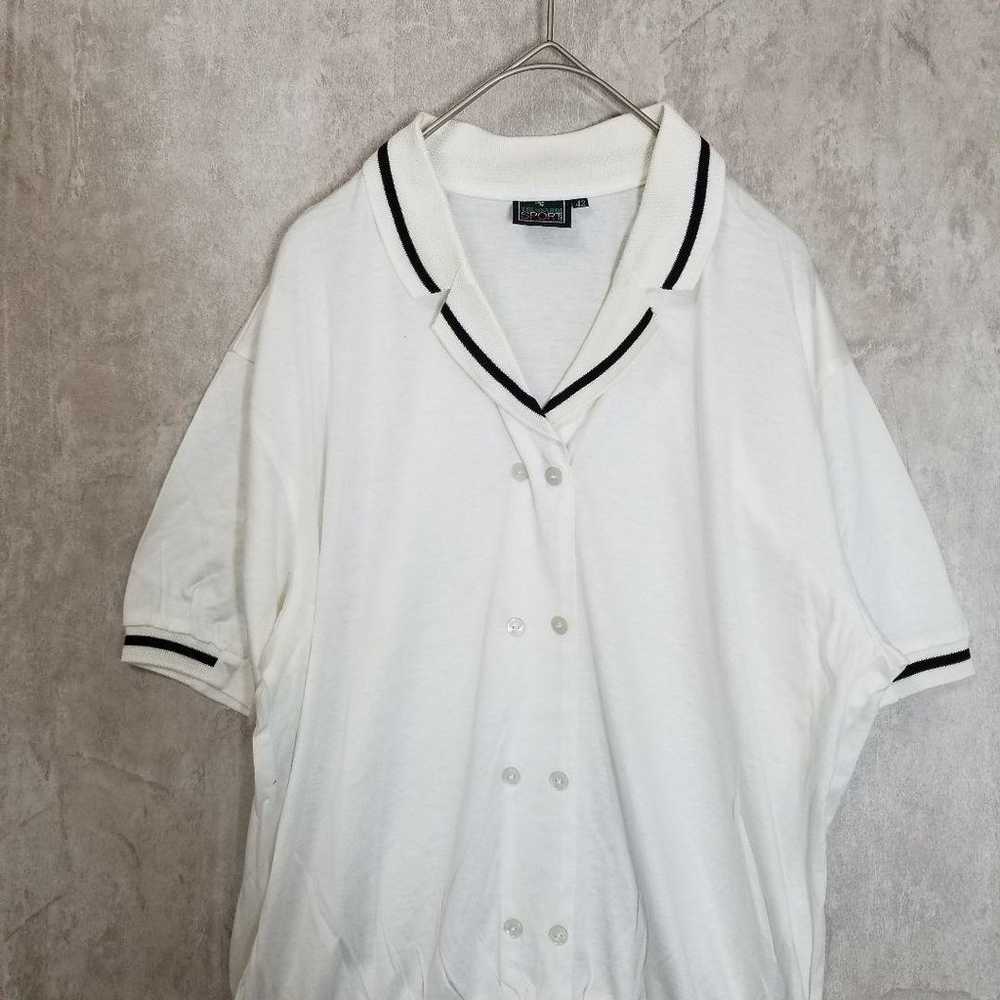 Trussardi【42】Men's Polo Shirt White Short Sleeve … - image 2