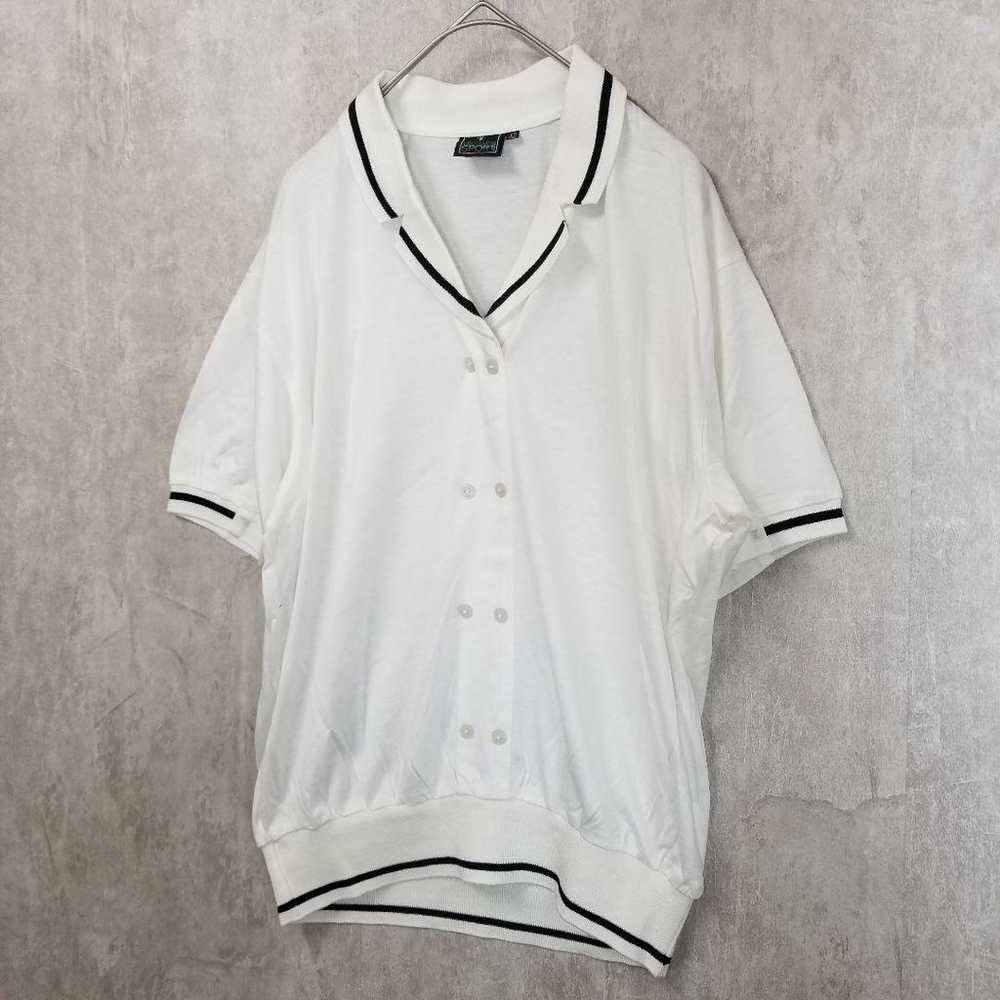 Trussardi【42】Men's Polo Shirt White Short Sleeve … - image 4