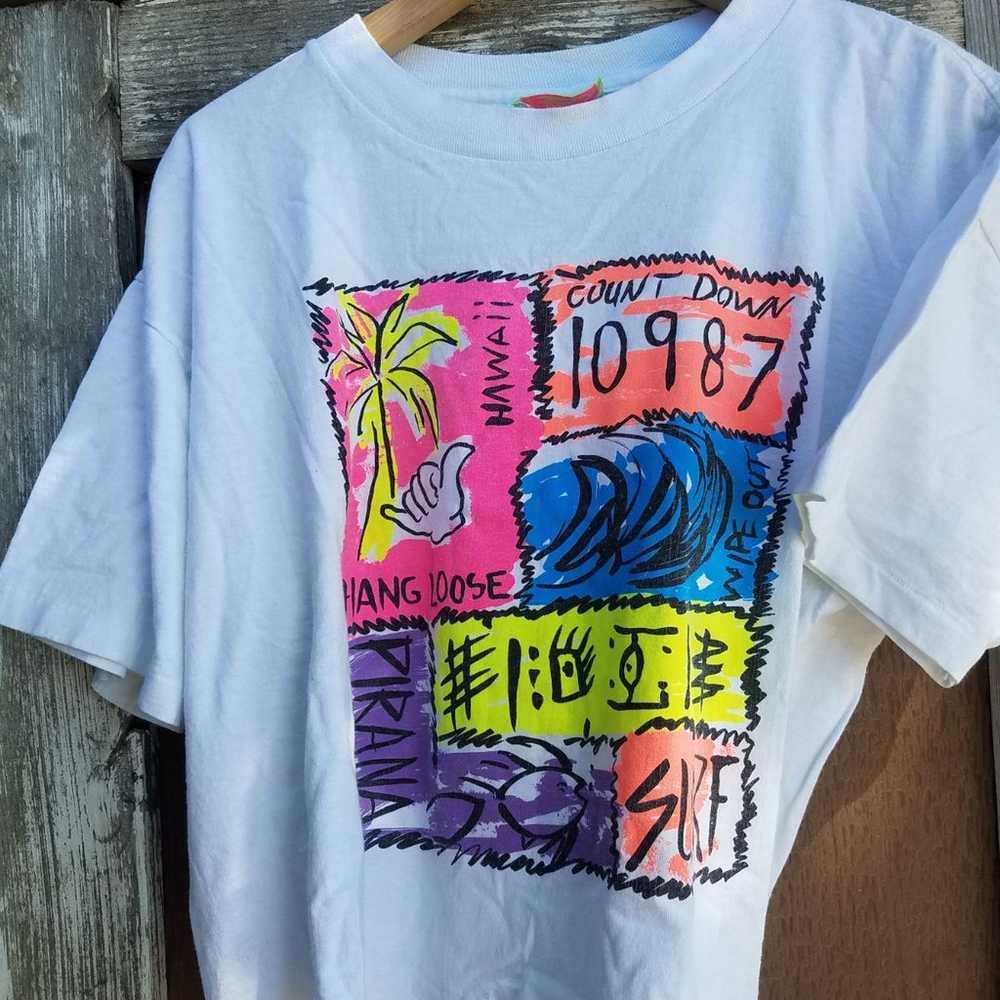 Vintage Shell Shock neon all over print - image 12