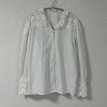 Vintage blouse, white blouse, second-hand clothes. - image 1