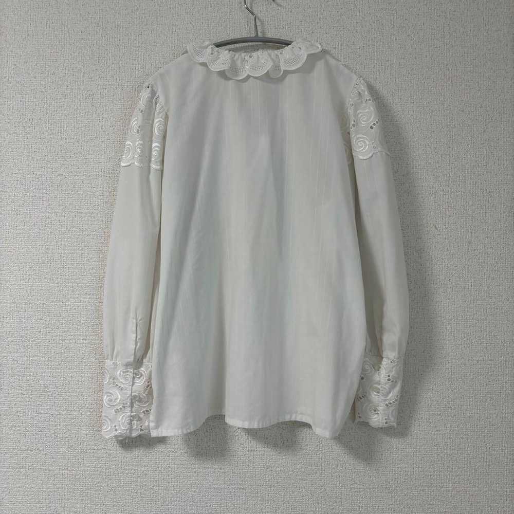 Vintage blouse, white blouse, second-hand clothes. - image 5