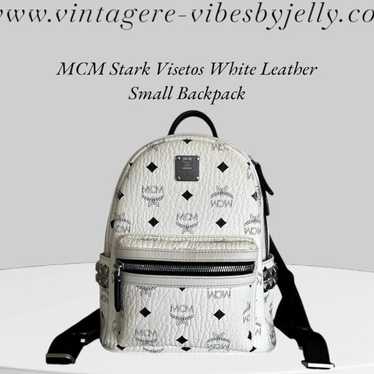 Authentic MCM Stark Visetos Studs Small Backpack /