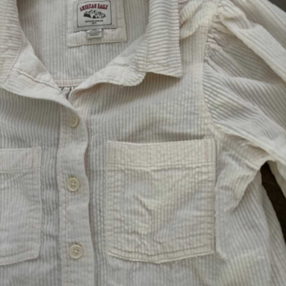 Vintage American Eagle Womens Classic White Butto… - image 2