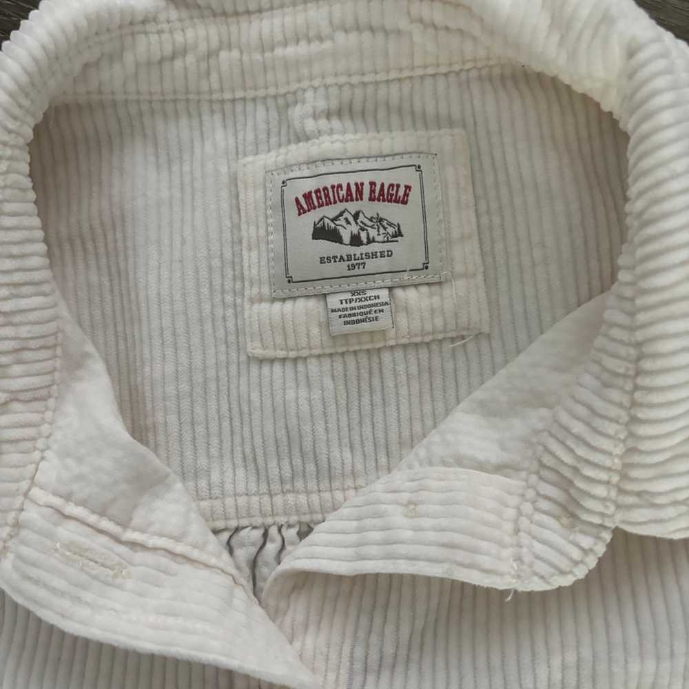 Vintage American Eagle Womens Classic White Butto… - image 3