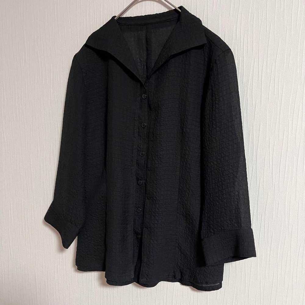 【Chrismontez】Shirt blouse button sheer see-throug… - image 4