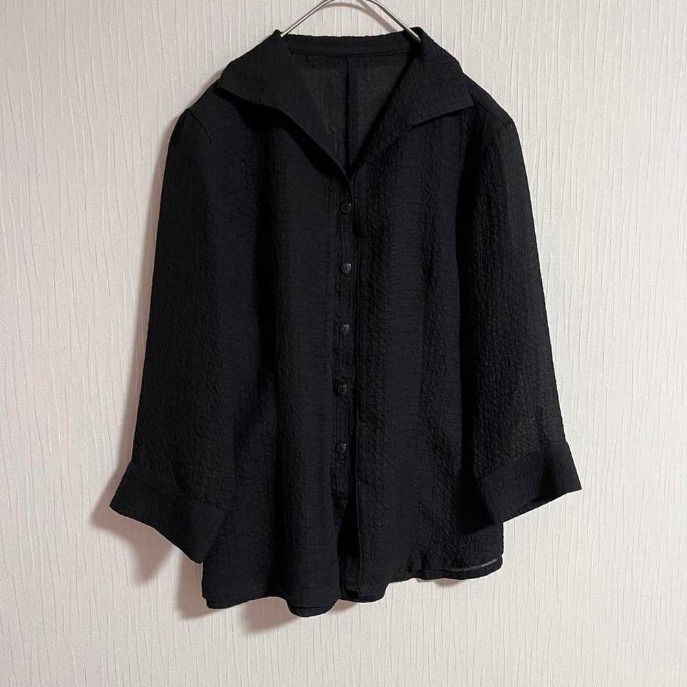 【Chrismontez】Shirt blouse button sheer see-throug… - image 5