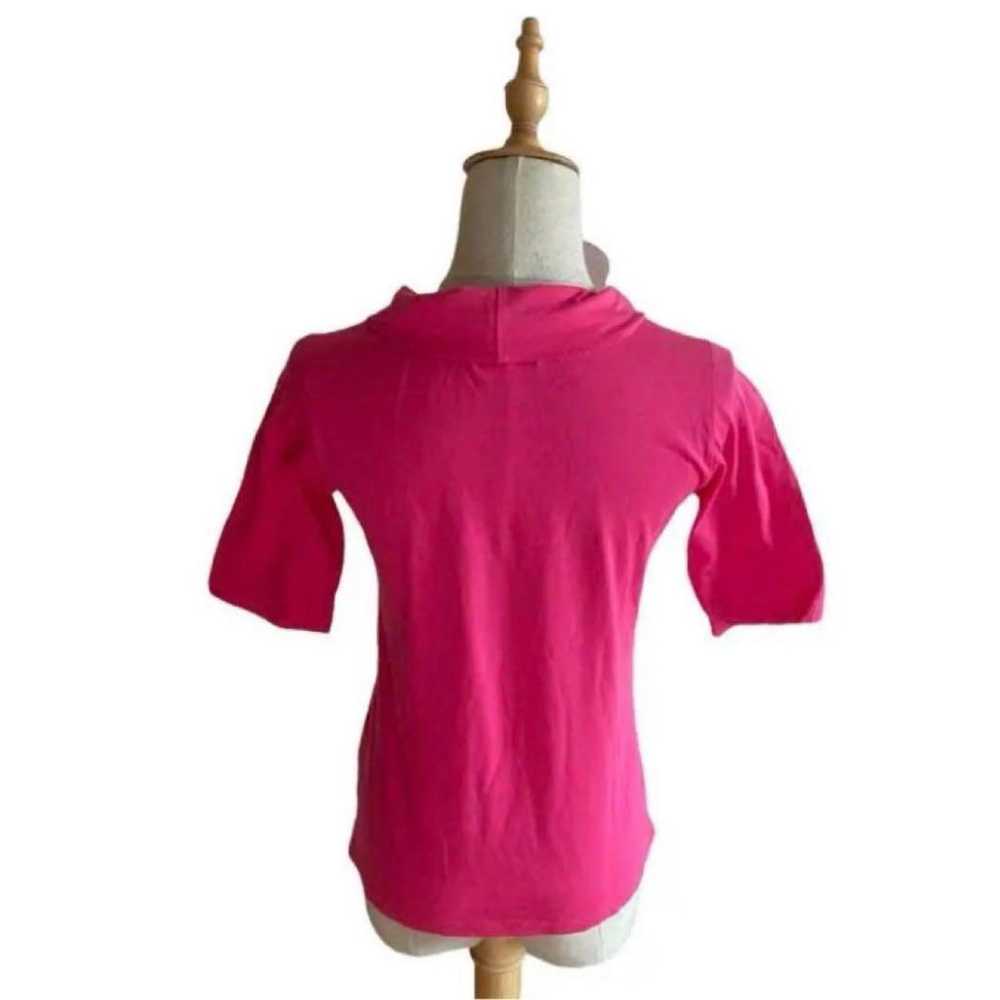 Agnes b. high-neck cut T-shirt in pink, made in J… - image 3