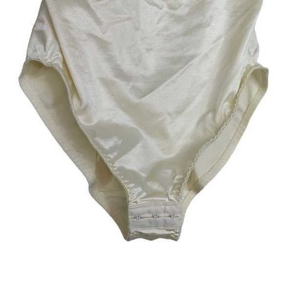 Vintage Victoria’s Secret Satin Beige Nylon Bodys… - image 4