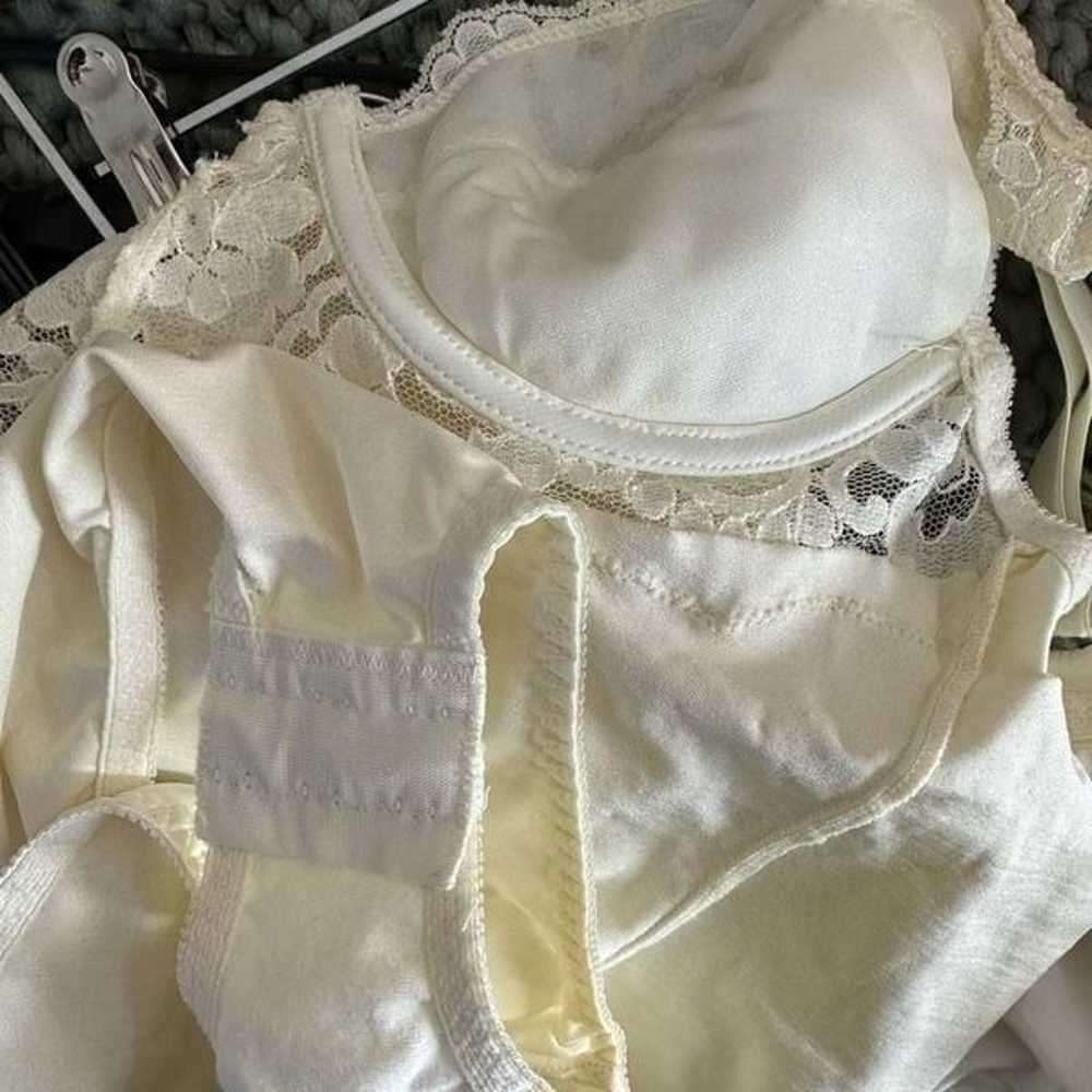 Vintage Victoria’s Secret Satin Beige Nylon Bodys… - image 5