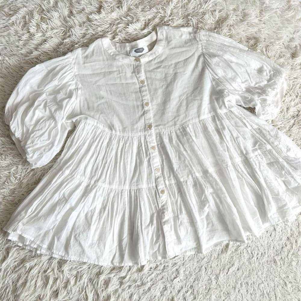 Auntie Rosa Holiday Top Blouse White Frills - image 3