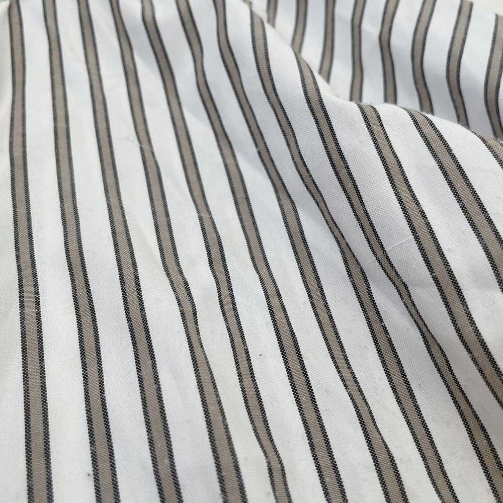 *kutir* Stripe Shirt Long Sleeve Stand Collar Fri… - image 10