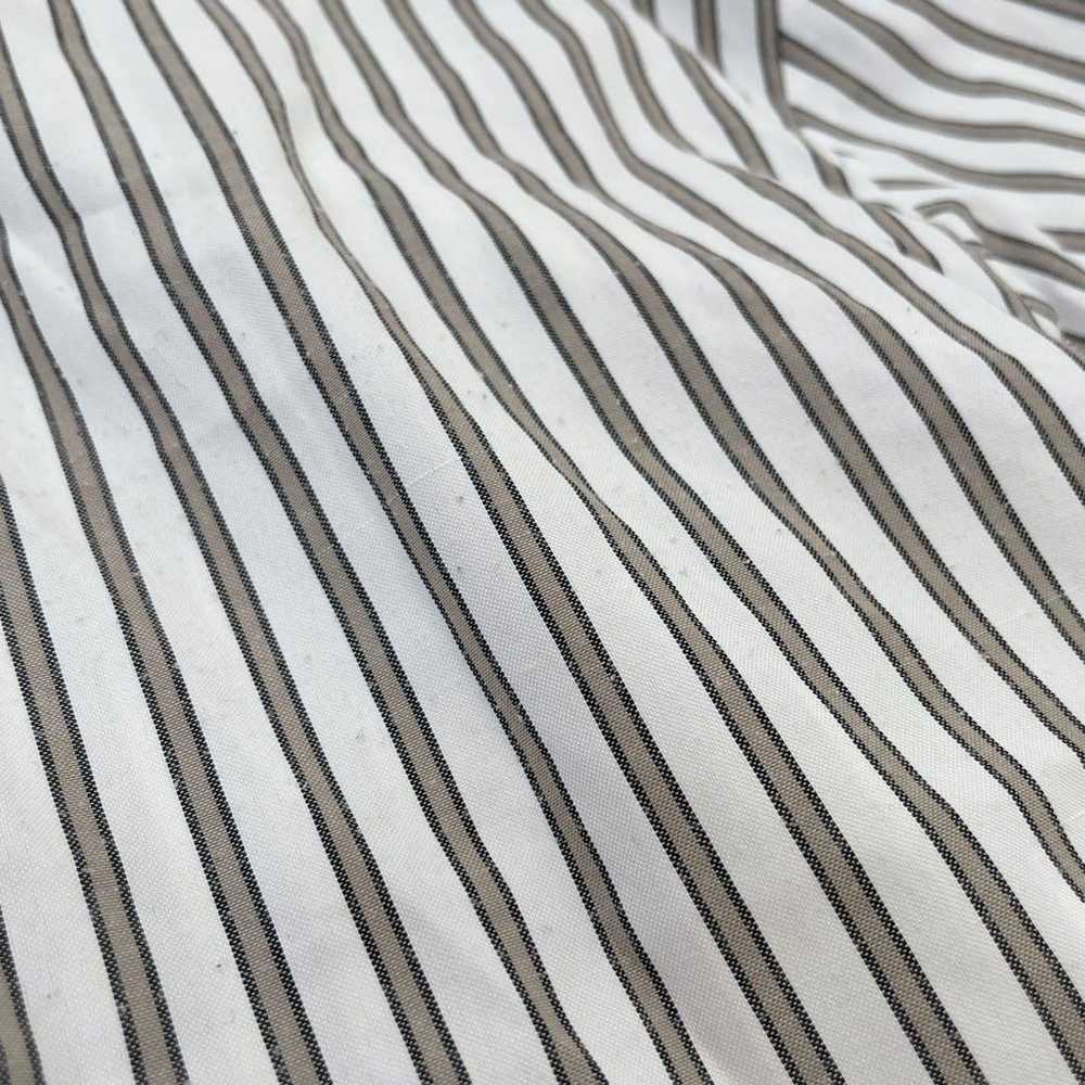 *kutir* Stripe Shirt Long Sleeve Stand Collar Fri… - image 9