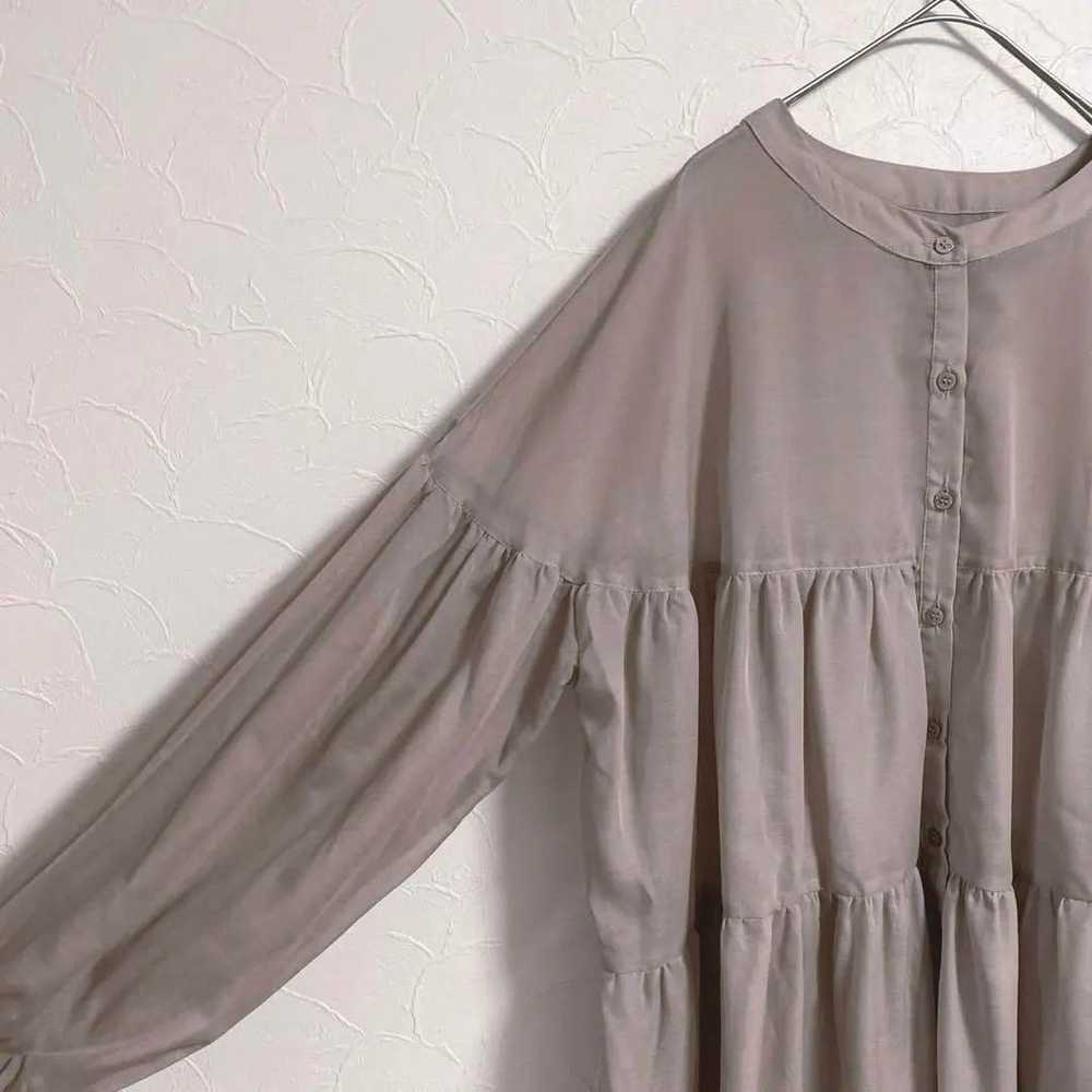 INGNI Chiffon Shirt Sheer Long-sleeved Puff-sleev… - image 10