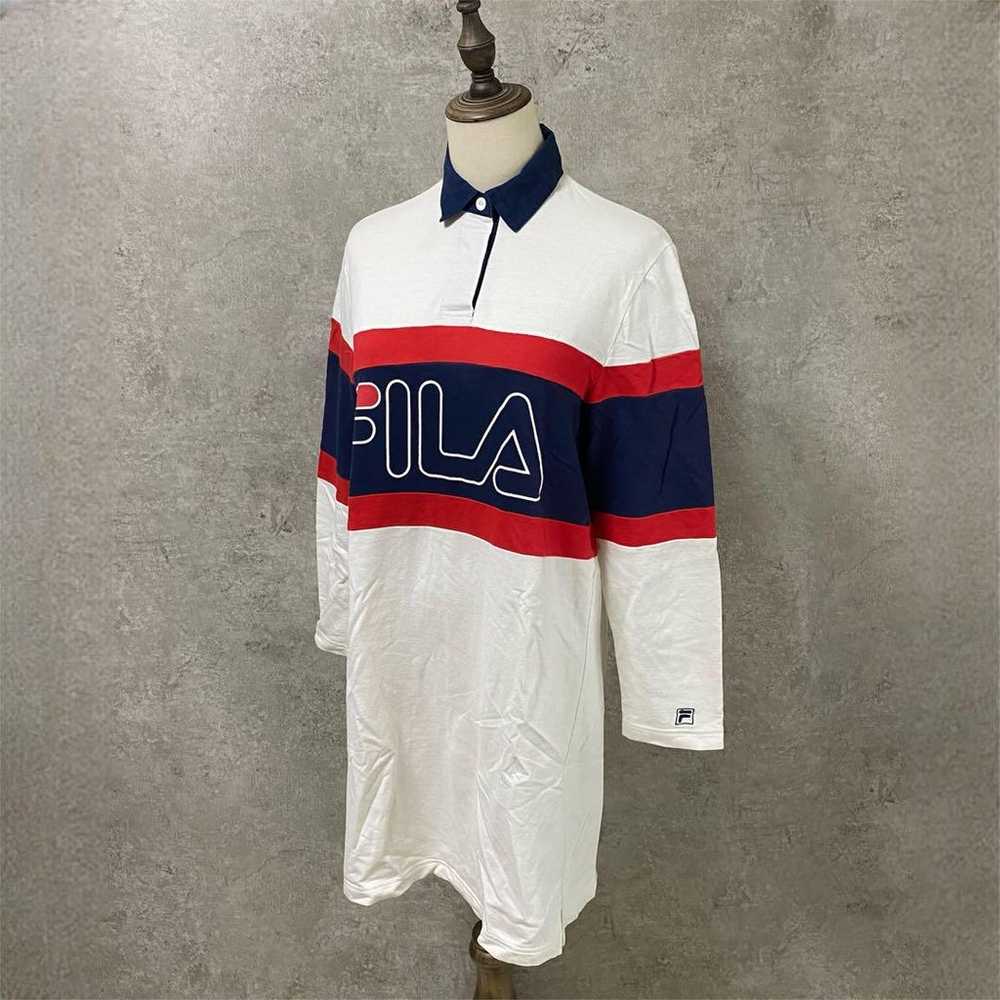 FILA / Long Polo Shirt / F / Tunic Big Logo Border - image 1