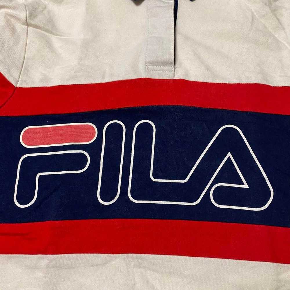 FILA / Long Polo Shirt / F / Tunic Big Logo Border - image 6