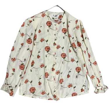 T2584 Floral Pattern Bejeweled Blouse【F】Bejeweled… - image 1