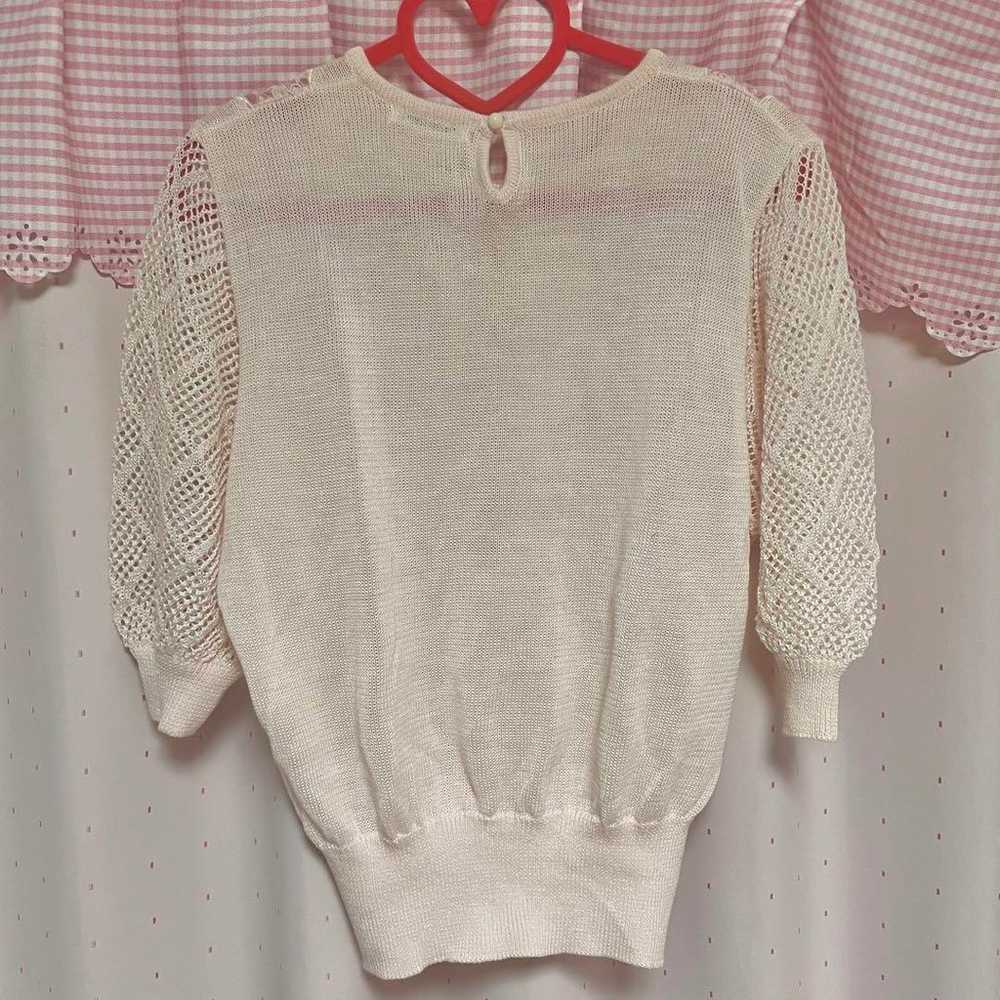 Pink vintage Showa retro clothing made of 100% he… - image 5