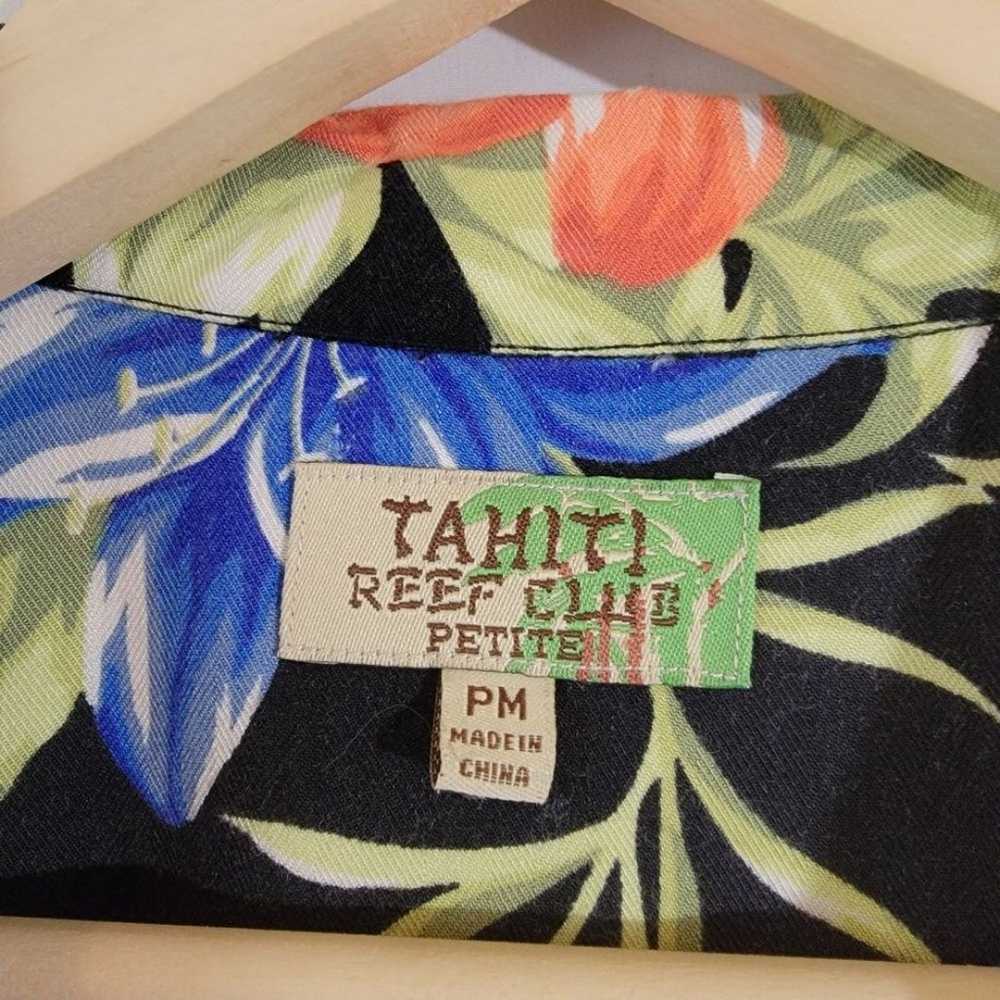 VTG Y2K Hawaiian Shirt Sz PM TAHITI REEF CLUB But… - image 9