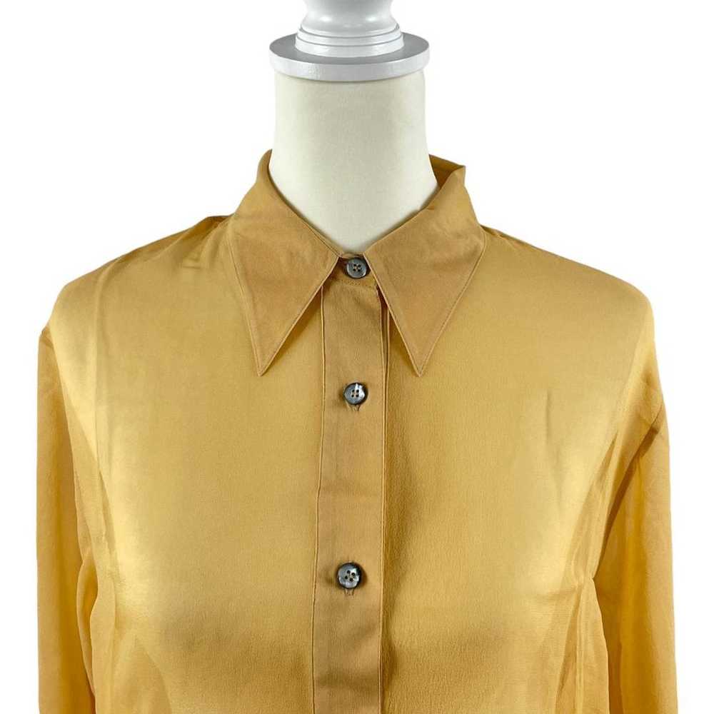 100% silk Jasmine silk yellow shirt or blouse F - image 3