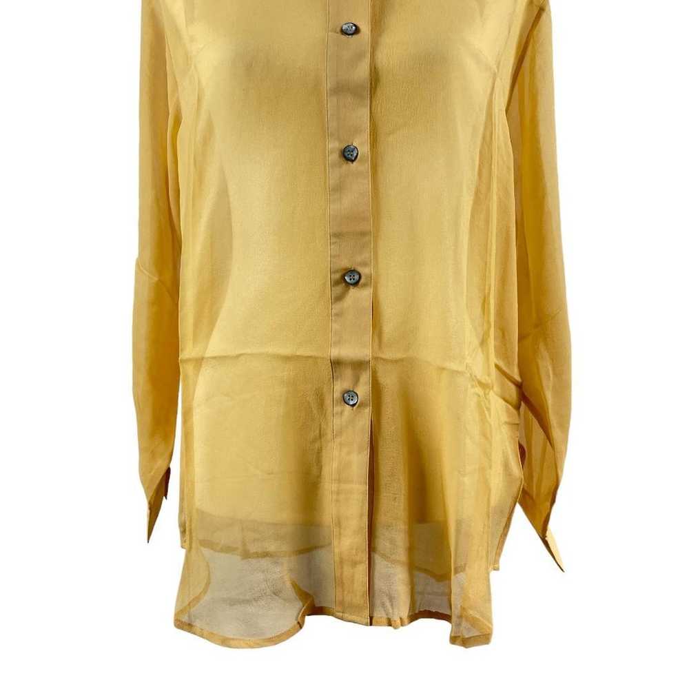 100% silk Jasmine silk yellow shirt or blouse F - image 4