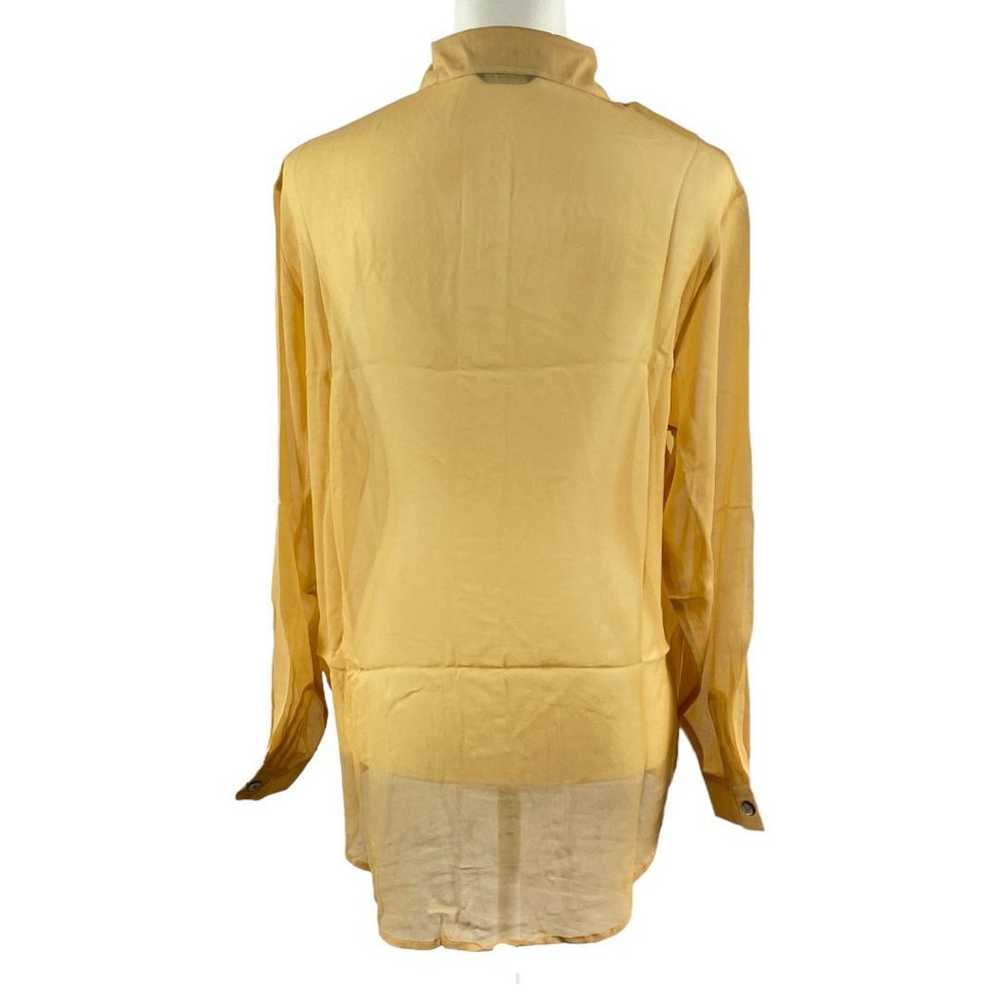 100% silk Jasmine silk yellow shirt or blouse F - image 7