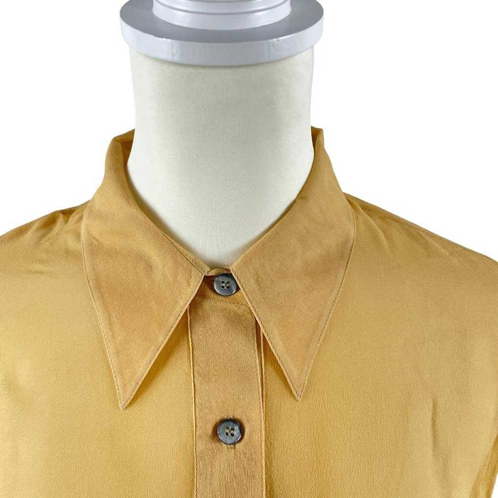 100% silk Jasmine silk yellow shirt or blouse F - image 8