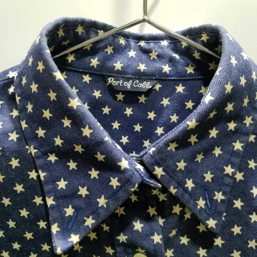 ★Made in Japan Blouse Shirt Long-sleeved Star Pri… - image 4