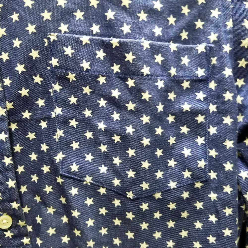 ★Made in Japan Blouse Shirt Long-sleeved Star Pri… - image 5