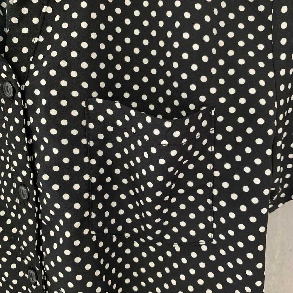 earth music&ecology Polka Dot Short Sleeve Blouse… - image 4