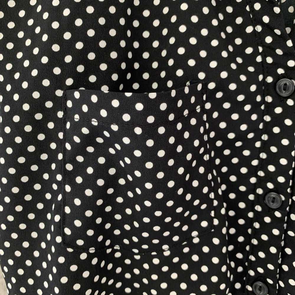 earth music&ecology Polka Dot Short Sleeve Blouse… - image 5