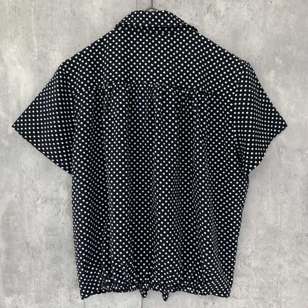 earth music&ecology Polka Dot Short Sleeve Blouse… - image 7