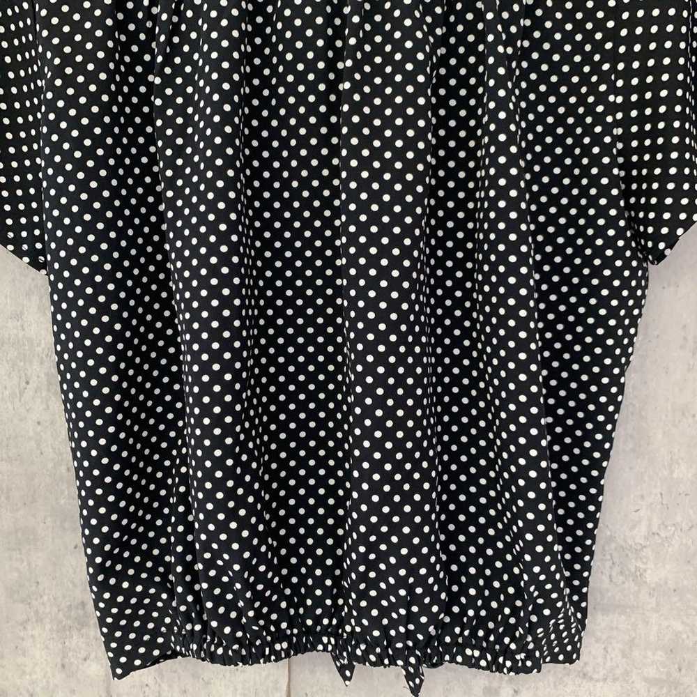 earth music&ecology Polka Dot Short Sleeve Blouse… - image 9