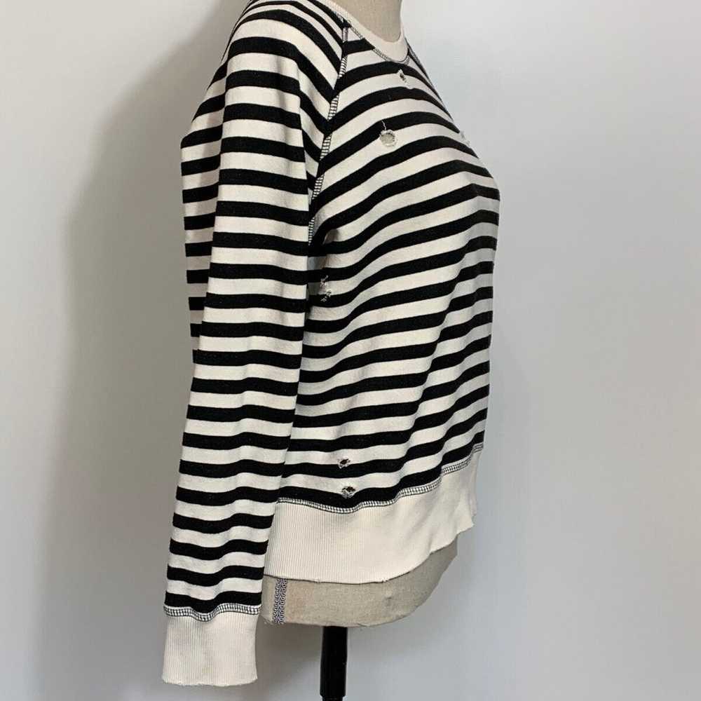 n: Philanthropy Black/White Striped Distressed Sw… - image 10