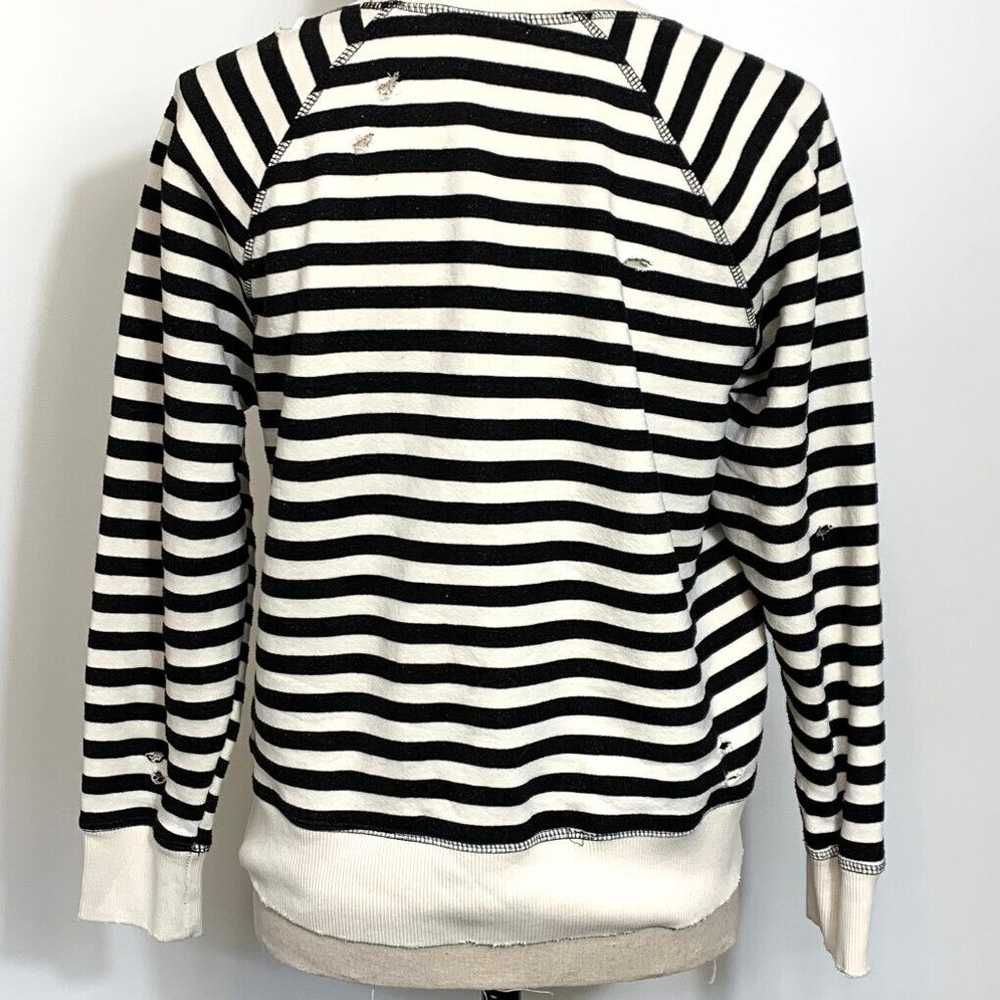 n: Philanthropy Black/White Striped Distressed Sw… - image 11