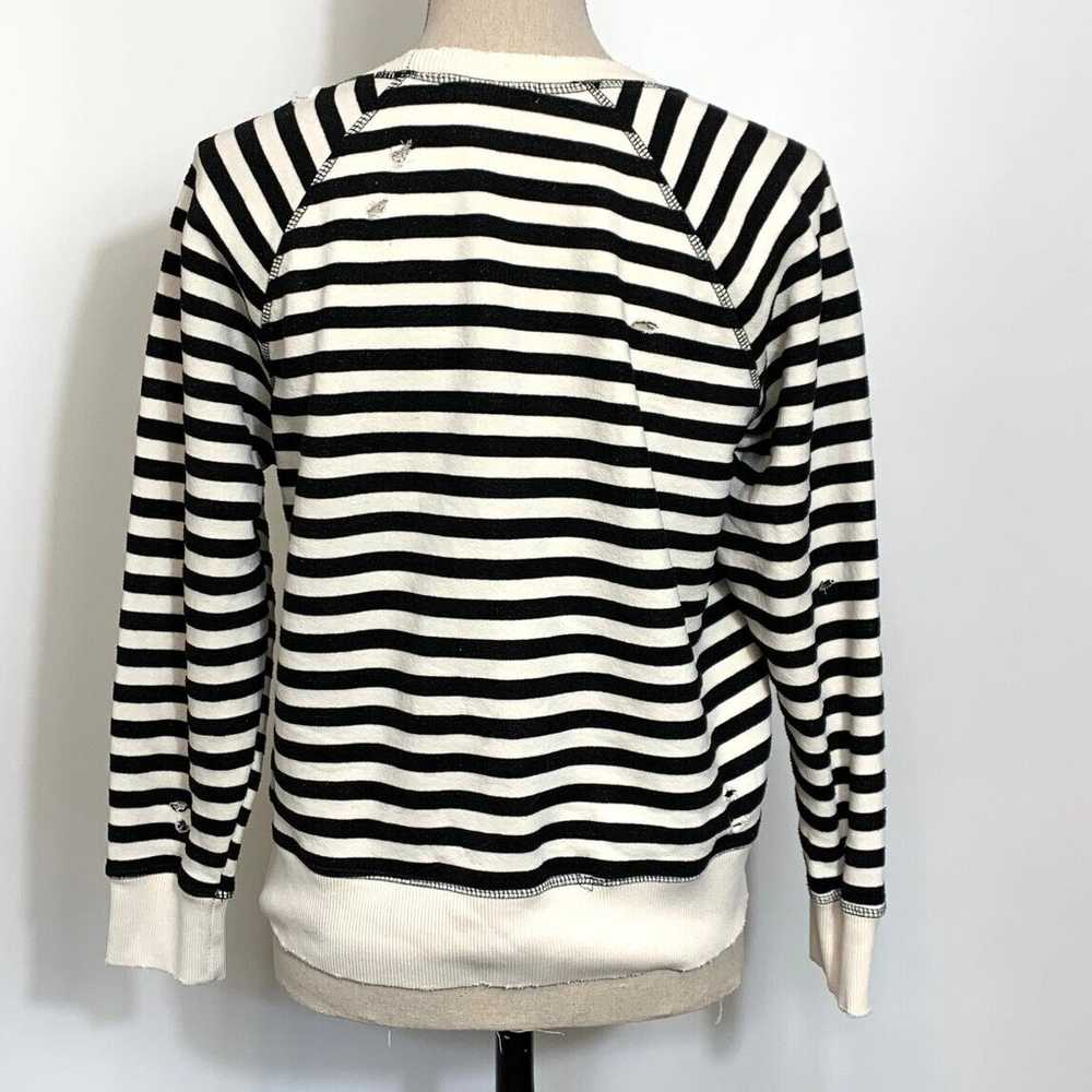 n: Philanthropy Black/White Striped Distressed Sw… - image 9