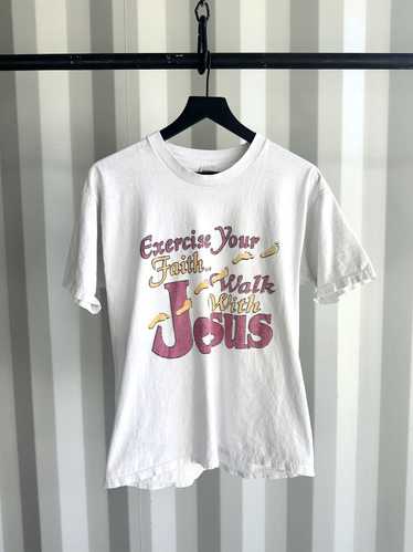 Vintage Walk with Jesus Sun Faded Shirt - image 1