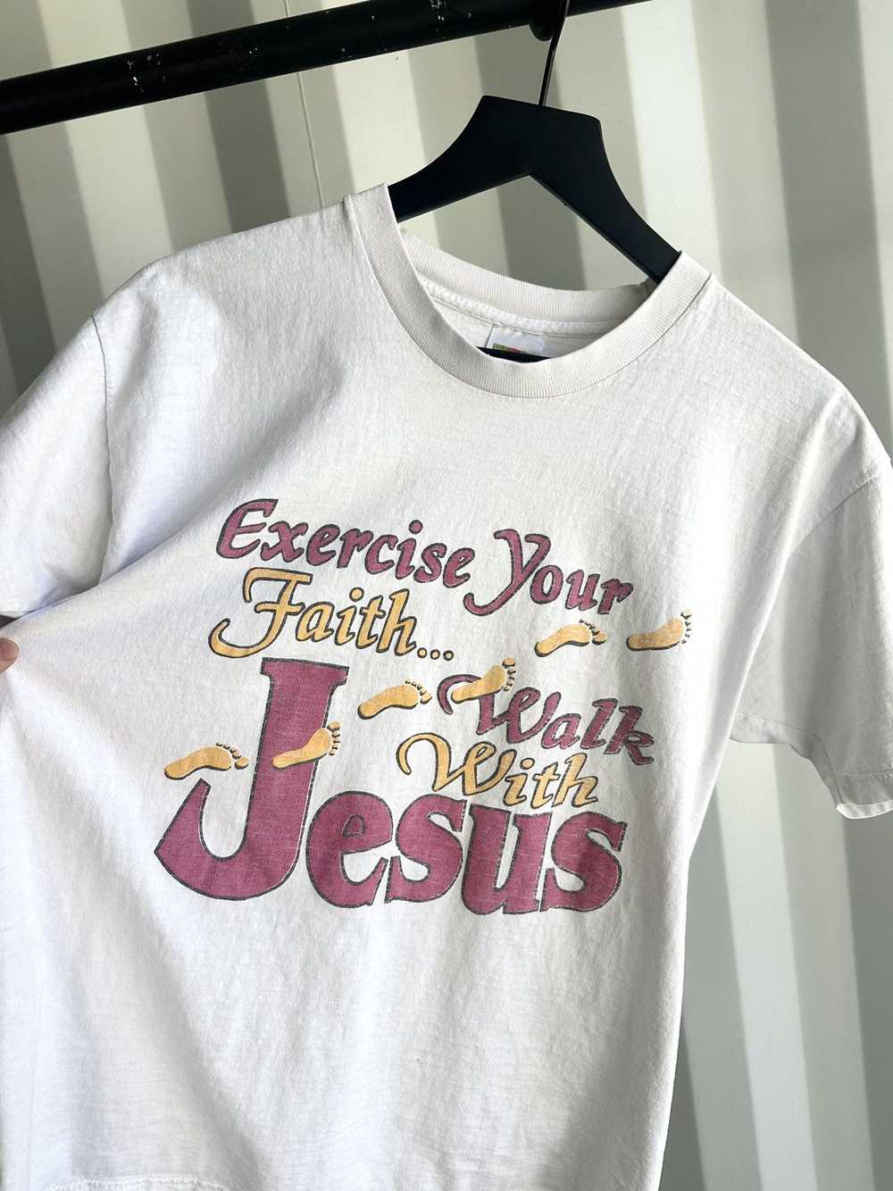 Vintage Walk with Jesus Sun Faded Shirt - image 2