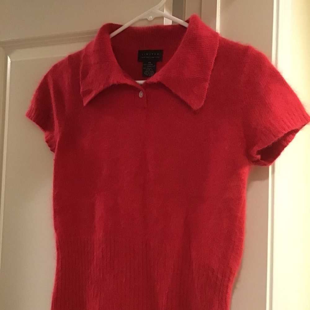 Vintage Angora Short-Sleeve Polo, XS - image 2