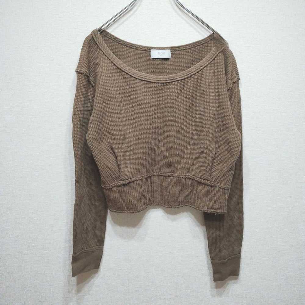 Slow Vena [F] Boatneck Cut T-shirt Short Length 1… - image 1