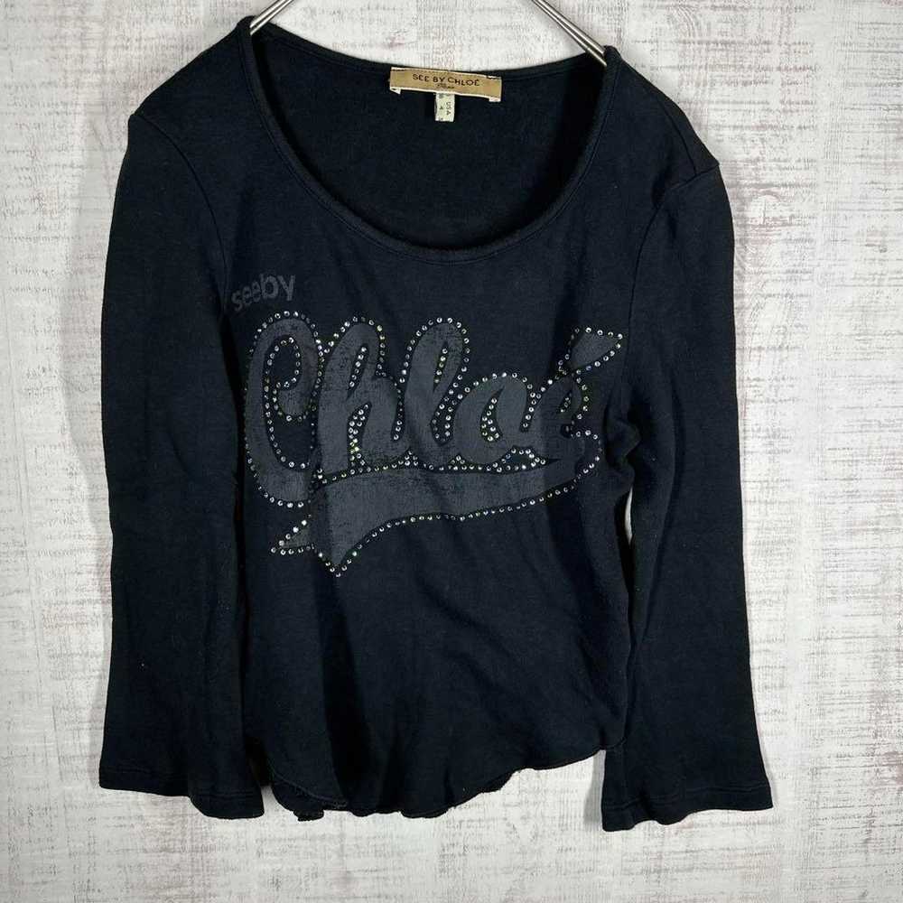 See by Chloe S Italian-made long T-shirt with logo - image 2