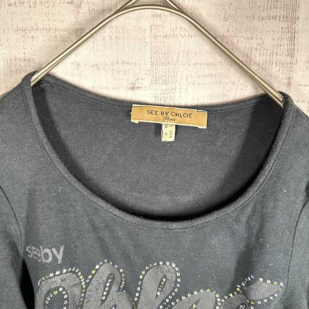 See by Chloe S Italian-made long T-shirt with logo - image 3