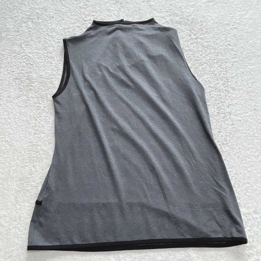 High-neck tank top pullover casual top thin gray … - image 2