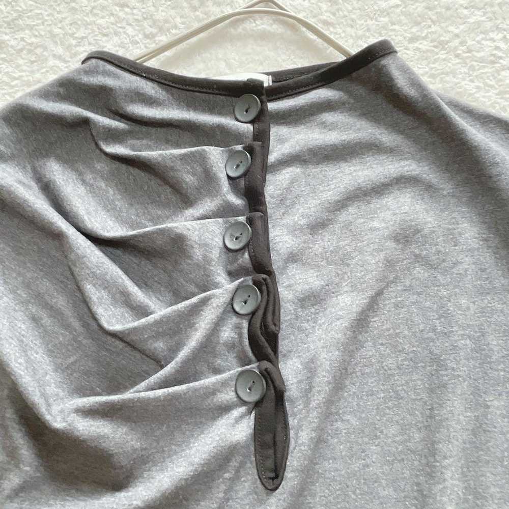 High-neck tank top pullover casual top thin gray … - image 3