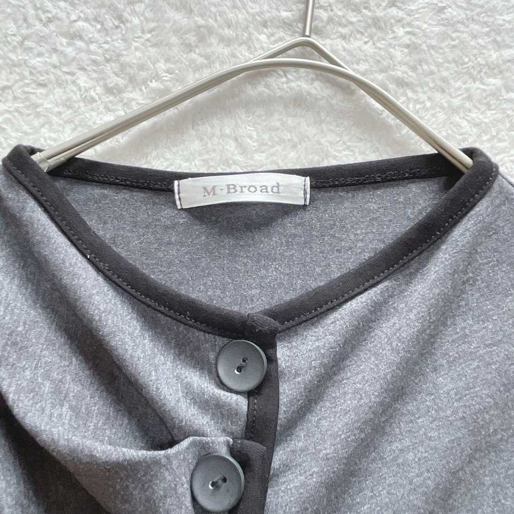 High-neck tank top pullover casual top thin gray … - image 4