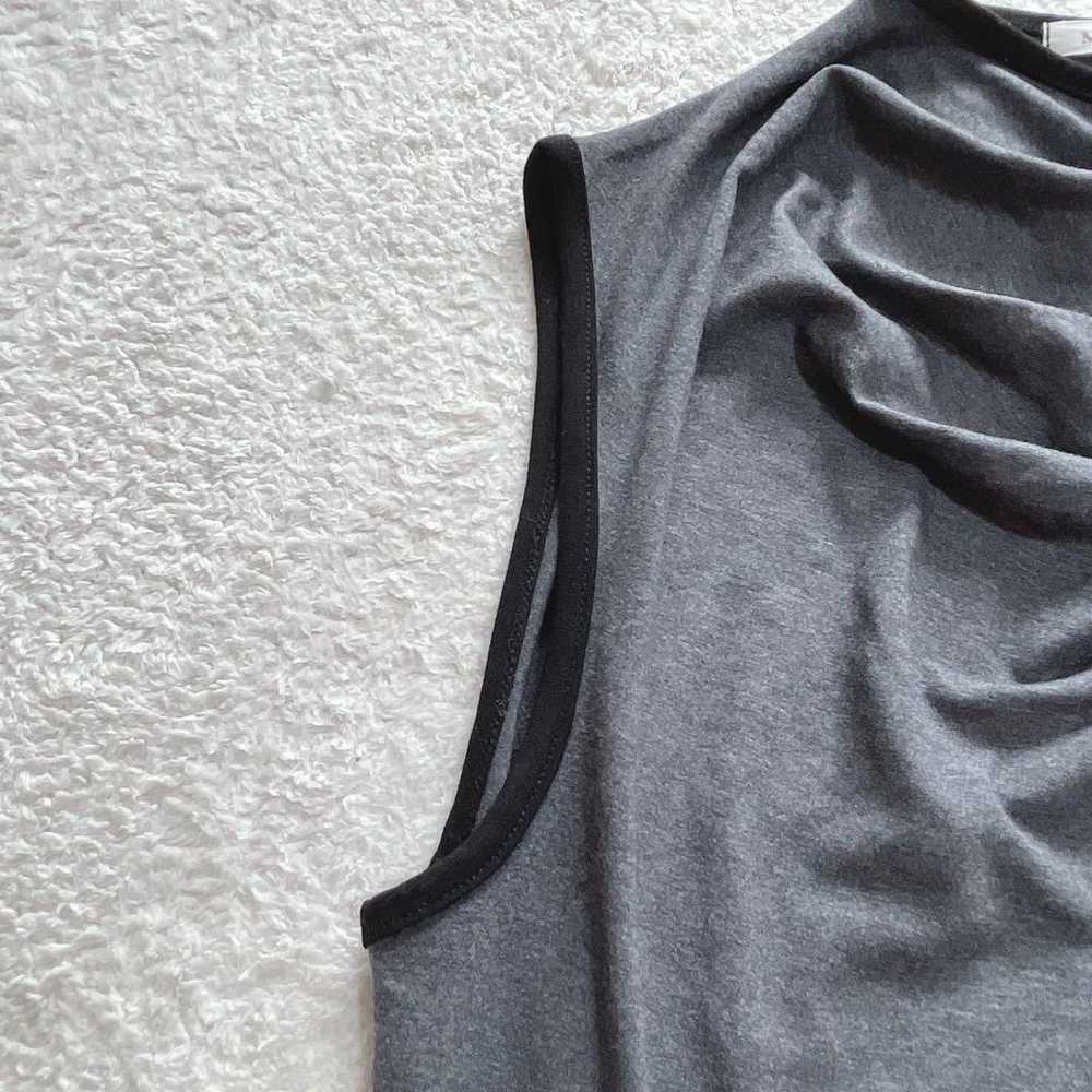 High-neck tank top pullover casual top thin gray … - image 6