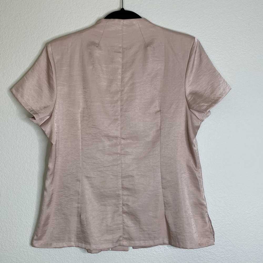 Vintage Japanese silk button down embroidered blo… - image 6